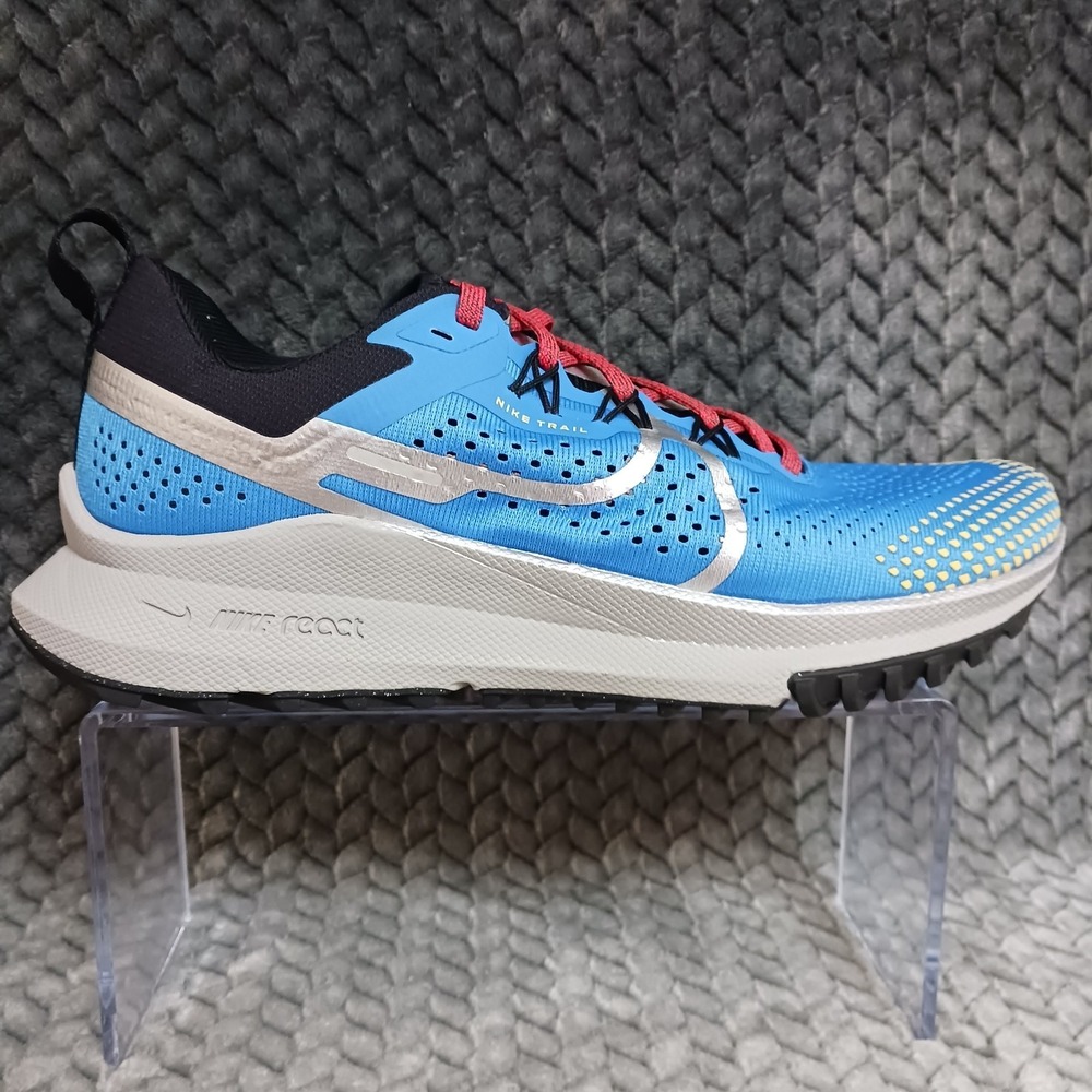 Nike React Pegasus Trail 4 Light Photo Blue Silver Women's Running Shoes Sz 8.5 - Picture 8 of 14